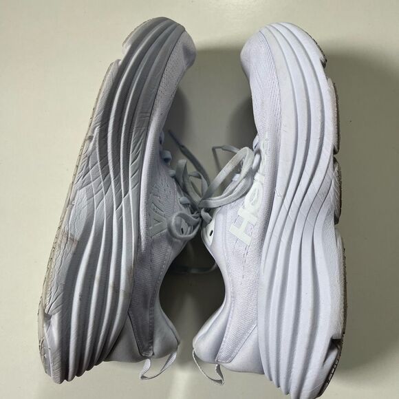 HOKA W Bondi 8 White Sneakers 10.5B - Picture 11 of 13